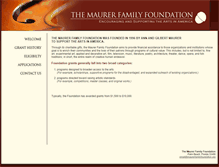 Tablet Screenshot of maurerfamilyfoundation.org